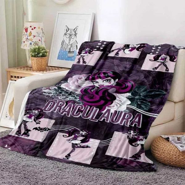 3D Monster High Anime Cartoon BlanketSoft Throw Blanket for Home Bedroom Bed Sofa Picnic Travel Office Rest Cover Blanket KidsB270712