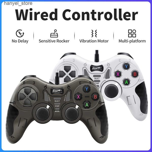 Game Controllers Joysticks Wired Game Controller With 360 3D Joystick For Android TV Box-Game Console-Steam-Laptop Gamepad With Vibration Tu