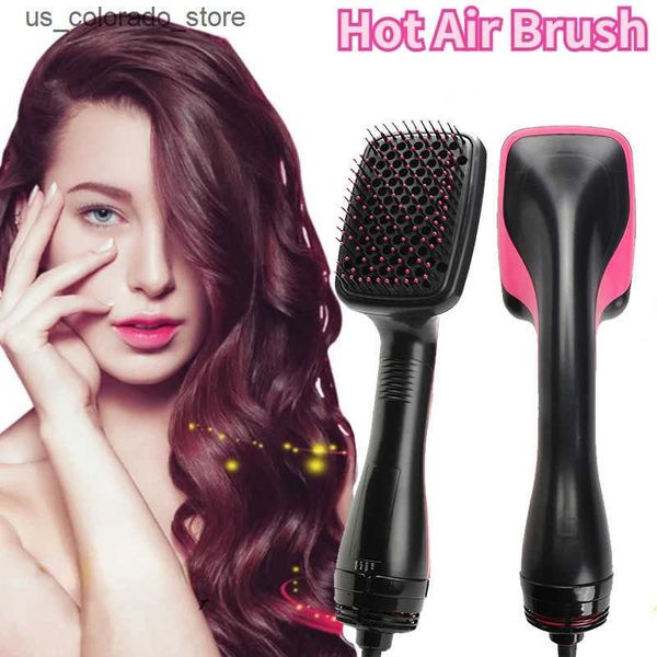 Electric Hair Brushes Professional One Step Hair Dryer Brush Multi-Function 2 In 1 Fast Heat Flat Iron Wet And Dry Hair Electric Straight Ha