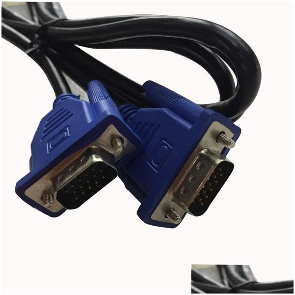 Computer Cables Connectors 1.5M Vga Extension Hd 3Add2 Male To S Cord Wire e Copper Core For Pc Uter Monitor Projector Drop Deliver Dhdrz