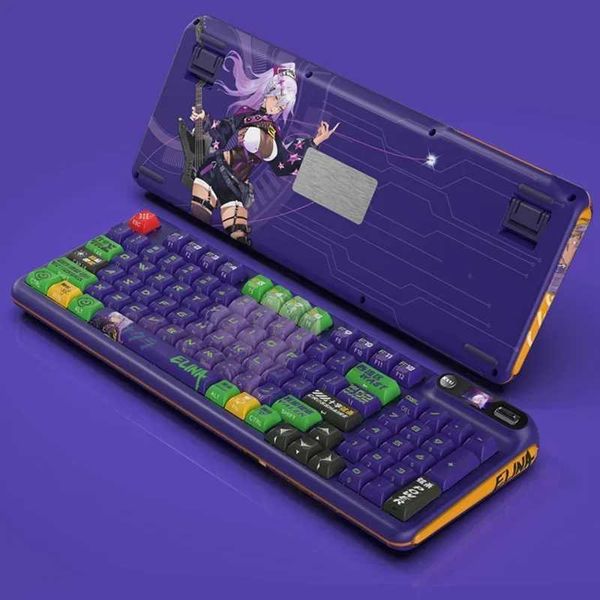 Kzzi Z98 Mechanical Keyboard Wireless Bluetooth Customized Gaming Keyboard Rgb With Oled Smart Display Computer Accessorycl24079