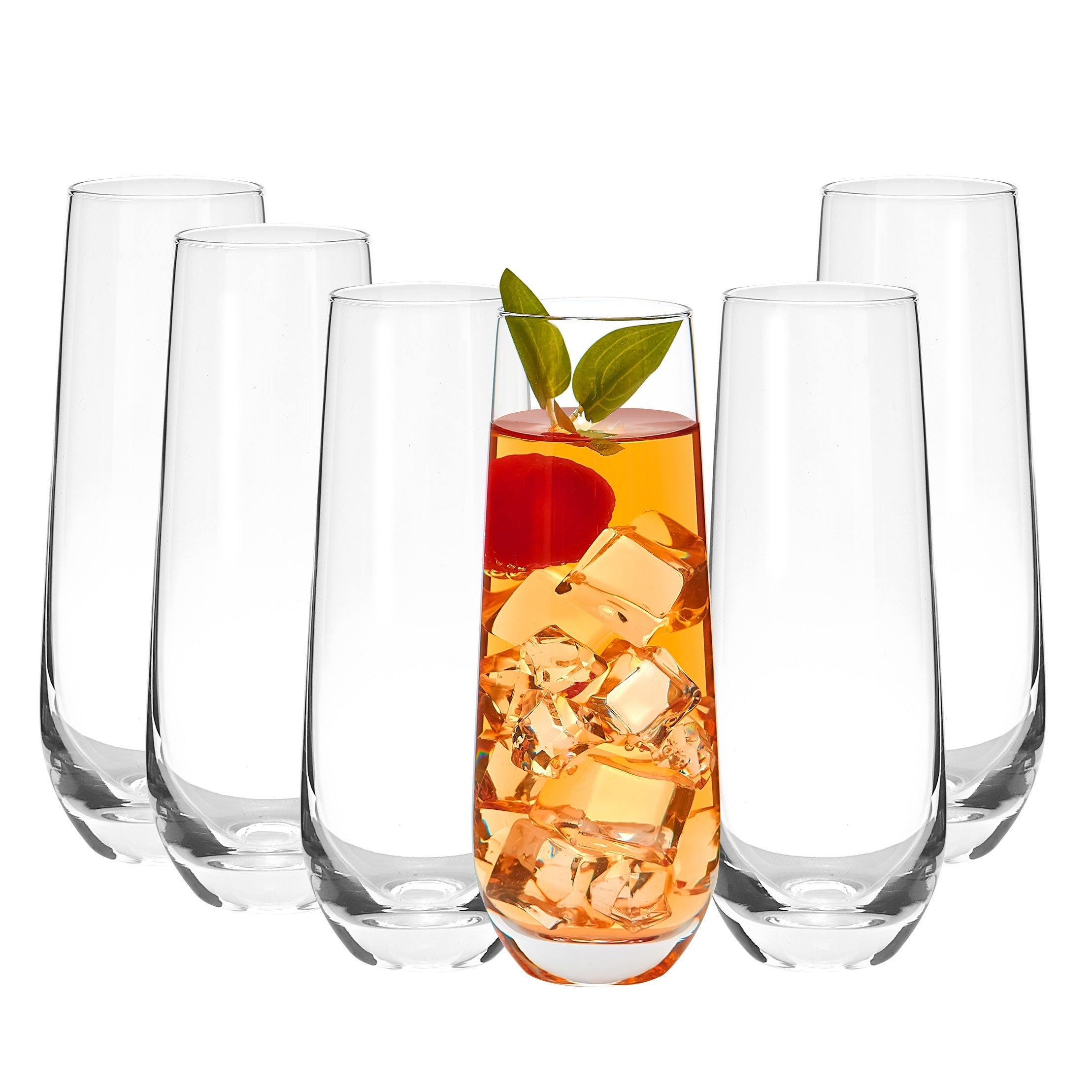 TEMU Water Glasses Set Of 6 Juice Drinking Glass Glassware Kitchen Glass Beer Base For Beverage