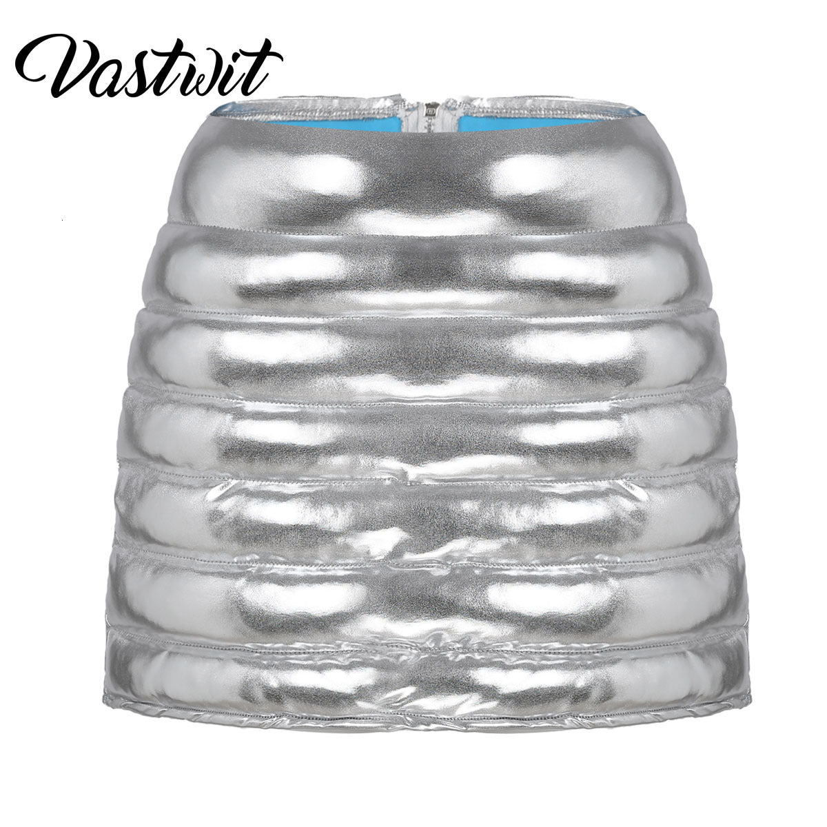 Skirts Womens Lightweight Puffer Sport Skorts Warm Quilted Skirt Outdoors Hiking Metallic Shiny Silver 230202