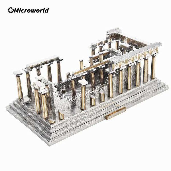 Microworld 3D Metal Puzzle Games Temple of Athena Building Models Kits DIY Laser Cut Jigsaw Toys Christmas Gifts For Teen AdultM240731