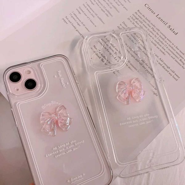 Novo chegada CARENCIAL 3D CRISTAL CRISTAL CHURO TRANSPARENTE CASA DE TELEFONE Adequado para iPhone 16 15 14 12 11 Pro mini xs max 8 7 mais x