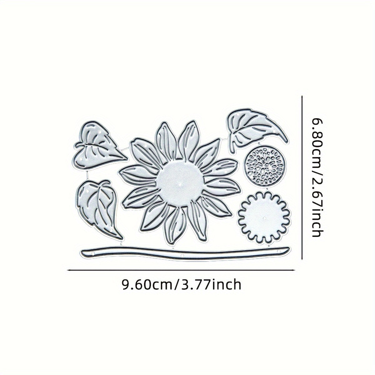 TEMU Sunflower Cutting Dies Metal Die Cuts Embossing Stencils For Card Making Diy Craft Scrapbooking