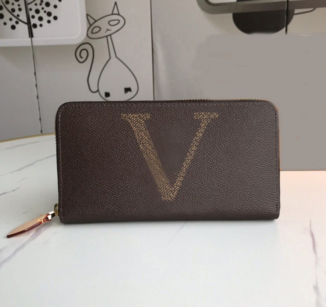 2023 Fashion designer Wallets luxury Mens Womens leather bags Highs Quality flower letter zipper coin Purse Original Box Checked card holders 600L17