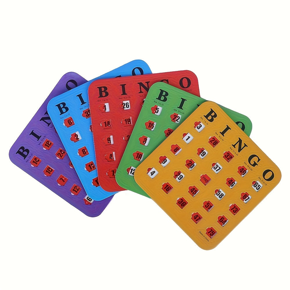 TEMU Bingo Game, A Set Of Reusable Five-color Bingo Game Card Sets, A Thinking Training Board Game For Family , Adult Bingo Cards