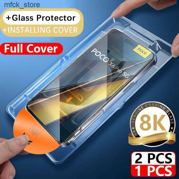Cell Phone Protectors 1-2PCS 8K Dust Free Glass For X6 F6 X5 X4 GT M5S F3 F4 HD Oleophobic Coating Screen Protector for POCO M4 Pro 5G J2412