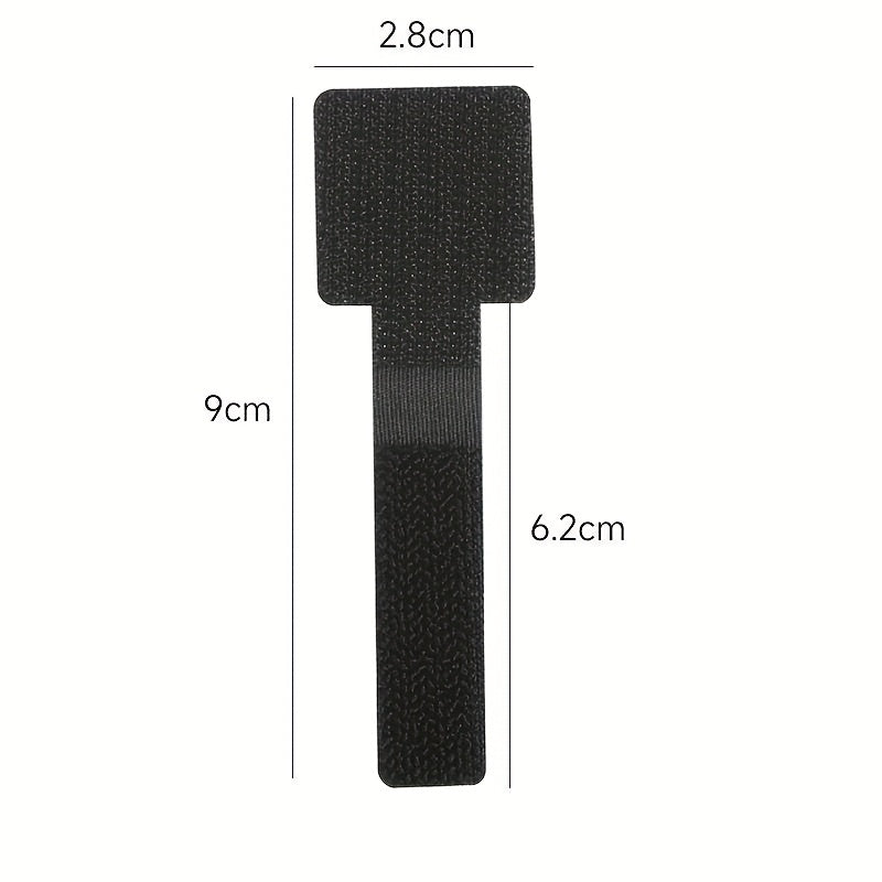 TEMU Izzoni 10pcs Heavy-duty Nylon Cable Ties With Adhesive Backing - Reusable, High-tack Closure For Organizing Wires, Clothes, Necklaces, Hand