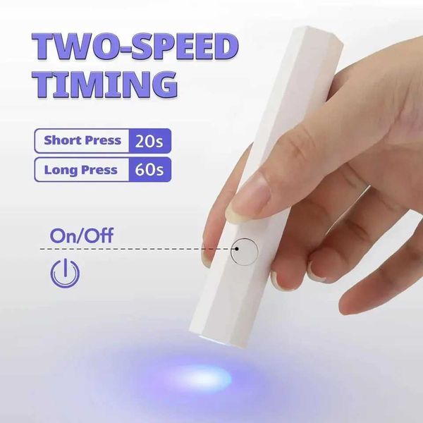 New Arrival CNHIDS portable salon quick drying USB nail dryer hine He photo tool professional UV LED nail lamp mini flashlight pen Z241123