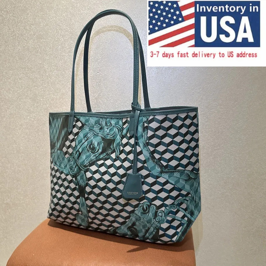 Totes Women shopping LOUP NOIR bags Cheval Bordeaux Highest quality Card Holders shoulder bag tote single-sided Real handbag Fast delivery