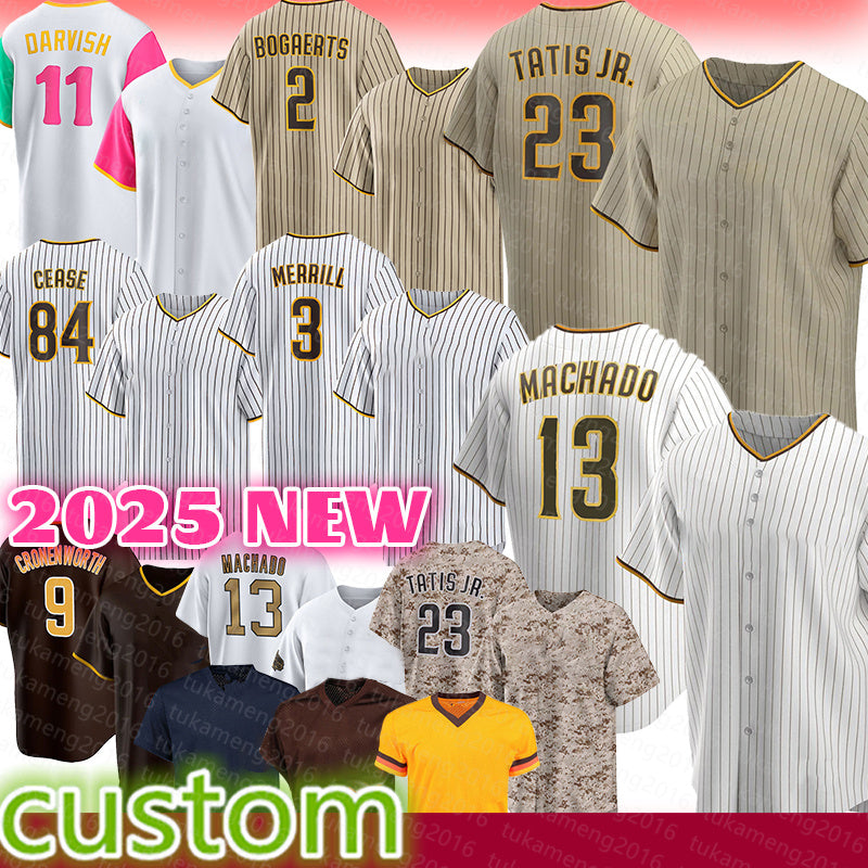 Fernando Tatis Jr. Manny Machado Baseball Jerseys Yu Darvish Xander Bogaerts Dylan Cease Jackson Merrill Robert Suarez Jake Cronenworth Bryan Hoeing