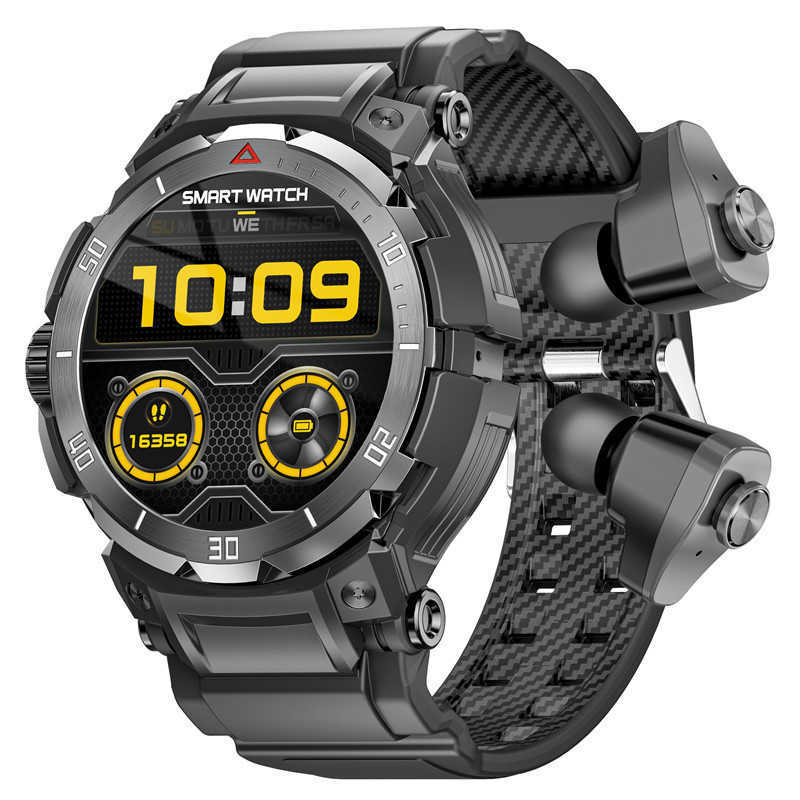 GT100Pro smart watch, TWS headphones, 2-in-1 Bluetooth calling, outdoor sports watch, heart rate monitoring, health management