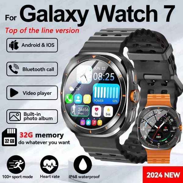 2024New Galaxy Watch 7 Ultra Smart Watch Men 32GB Memory Video GPS NFC 47mm AMOLED Fitness Tracker Health Smartwatch ForXJ250108
