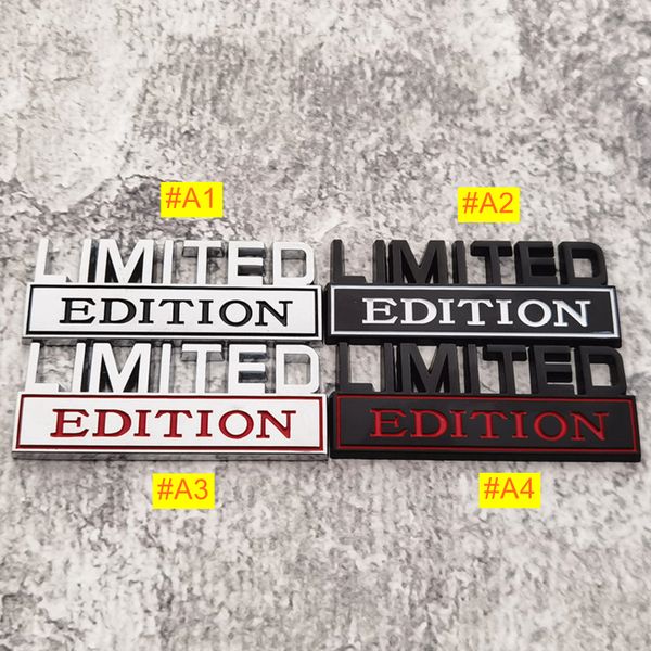 16 Styles Edition Emblems 3D Full Metal Decals Decoration Labels Badges Car Truck Replacement