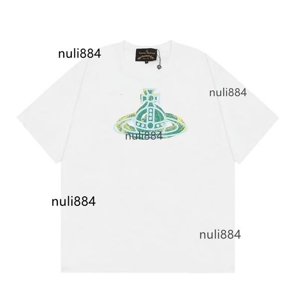 Luxury Cotton Designer T blouses Streetwear Tees for Men and Women Short Sleeve Multicolor Print 2024 vivianne west wood shirt FO3R