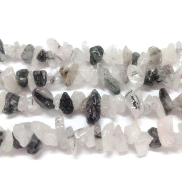 Natural Rutilated Quartz Chips Beads Strands