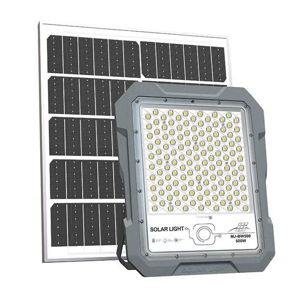 Solar Floodlight Aluminum Spotlight Focus Lamp Waterproof Radar Sensor 60W 100W 200W 300W 500W Outdoor Lighting