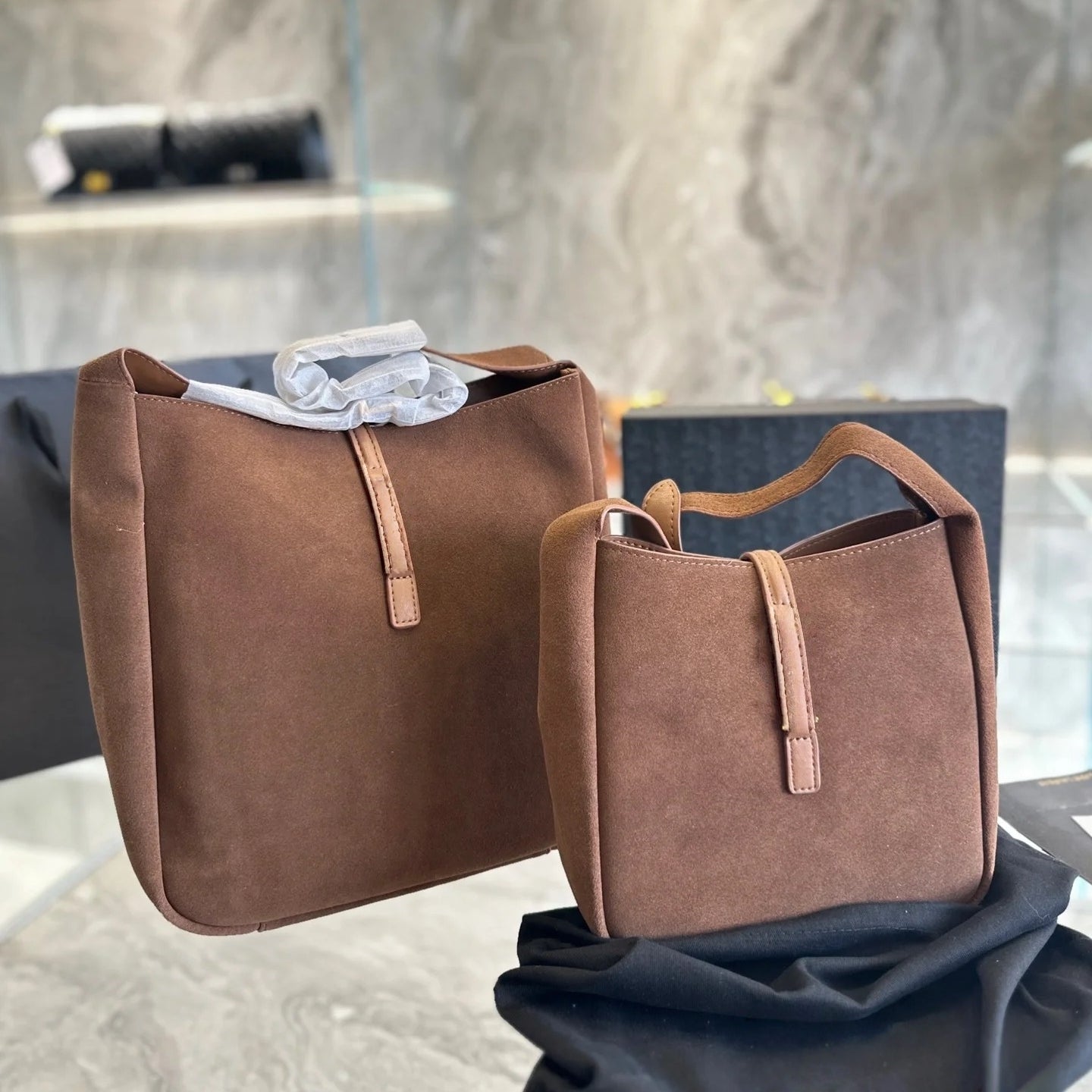 Women LE5A7 Hobo Bag Loulou Handbag Jumbo Large Shape Flap Chain Shoulder Bucket Bags Icare Maxi Bags Clutch Messenger Crossbody Purse Shopping Tote