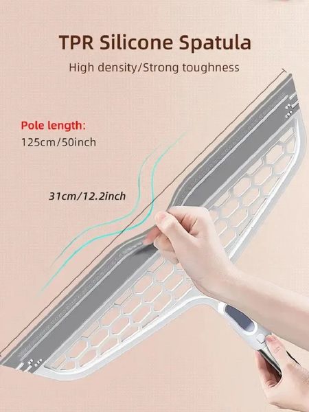 Broom Silicone Dust Hair Bathroom Cleaning Joybos Wiper Tool Pet Window House Squeegee Lengthen Floor 240116