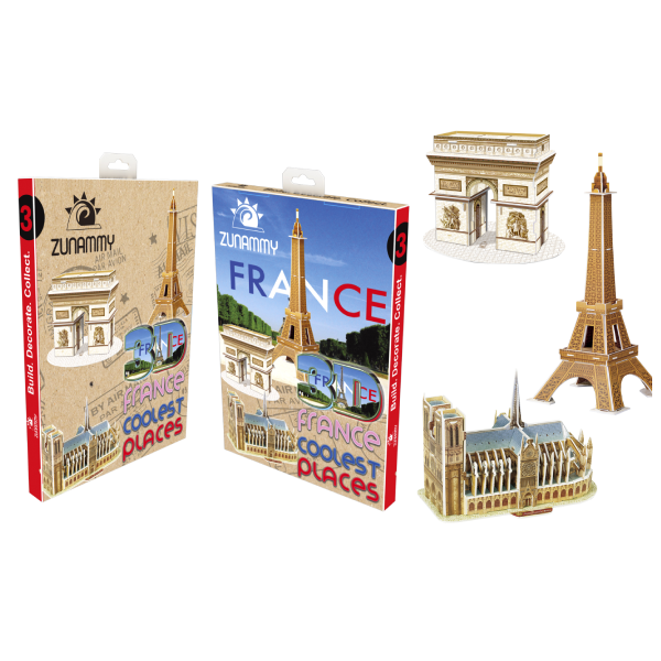 3D Puzzle Pop-up Model - France