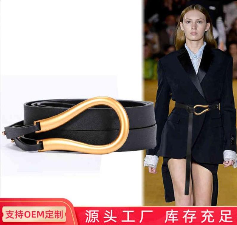 Waistbands Belt women039s style fashion versatile horseshoe button decorative suit with shirt and waist seal3766872