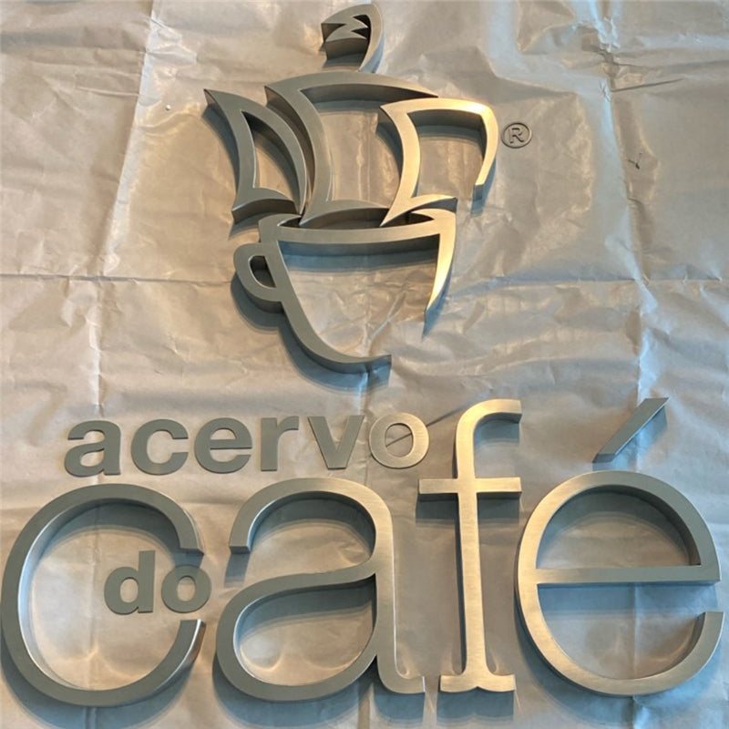 Factory Outlet Outdoor metal sign,custom made stainless steel letters sign,metal letter for shop, restaurant or coffee store wall decoration busines