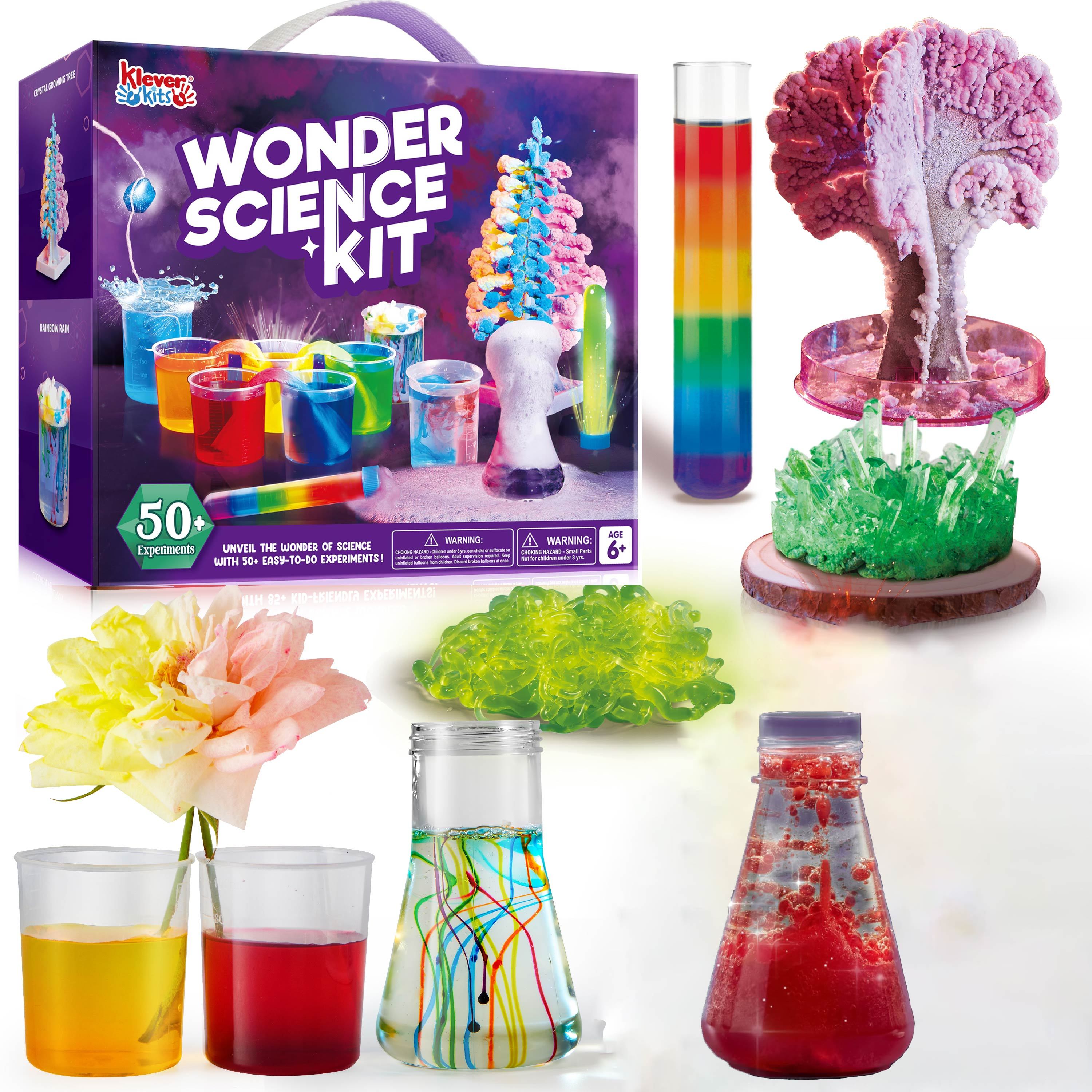 TEMU Wonder Science Kits- 50 Experiments Educational Toys For Kids Age 6, Stem Activities Science Toys, Growing Crystal Tree, Gifts For Birthday