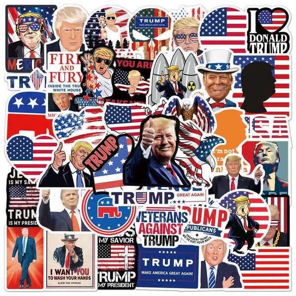 Trump Us 50Pcs Pial 2024 Election Speech Stickers Funny Walls Laptop Lage Fridge Suitcase Decals Decoration