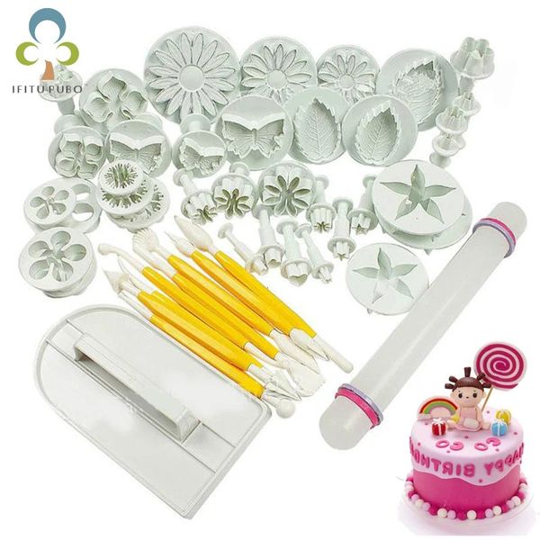 Fondant Cake Mold Set Flower Decorating Tools Kitchen Baking Molding Kit Sugarcraft Making Mould For Cookie GYH 250109