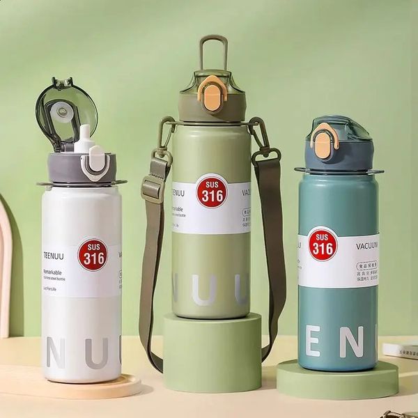 GIANXI 1000ml Large Capacity Vacuum Cup 316 Stainless Steel Outdoor Sports Water Bottle Coffee Office Cold 240923