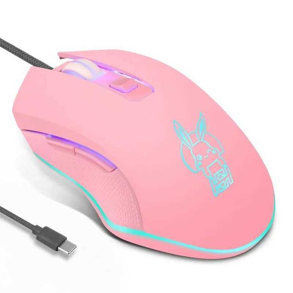 New Arrival C-type silent color illuminated mouse for laptops gaming mouse T250102
