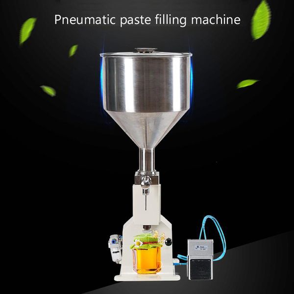 Pneumatic Liquid Paste Filling Machine Manual Nail Polish Shampoo Filling Machine for Cream Cosmetic Oil Filler
