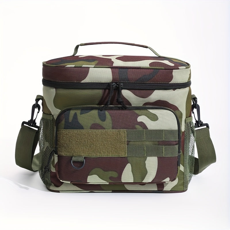 TEMU Waterproof Oxford Cloth Utensil Organizer, Reusable Insulated Lunch Bag, Men's Lunch Bag, Tactical Lunch Bag, Leak-proof Cooler Lunch Bag With