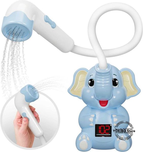 Baby Bath Toys Bath Shower with Shower Thermometer Electric Elephant Water Spray Water Toys for Kids Tathtub Toys for Toddlers C250211