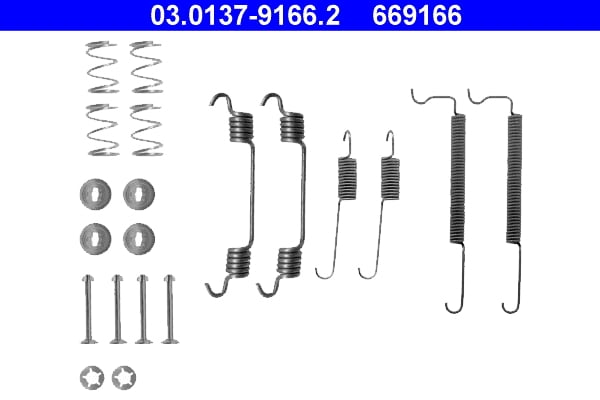 Accessory Kit, brake shoes ATE 03.0137-9166.2