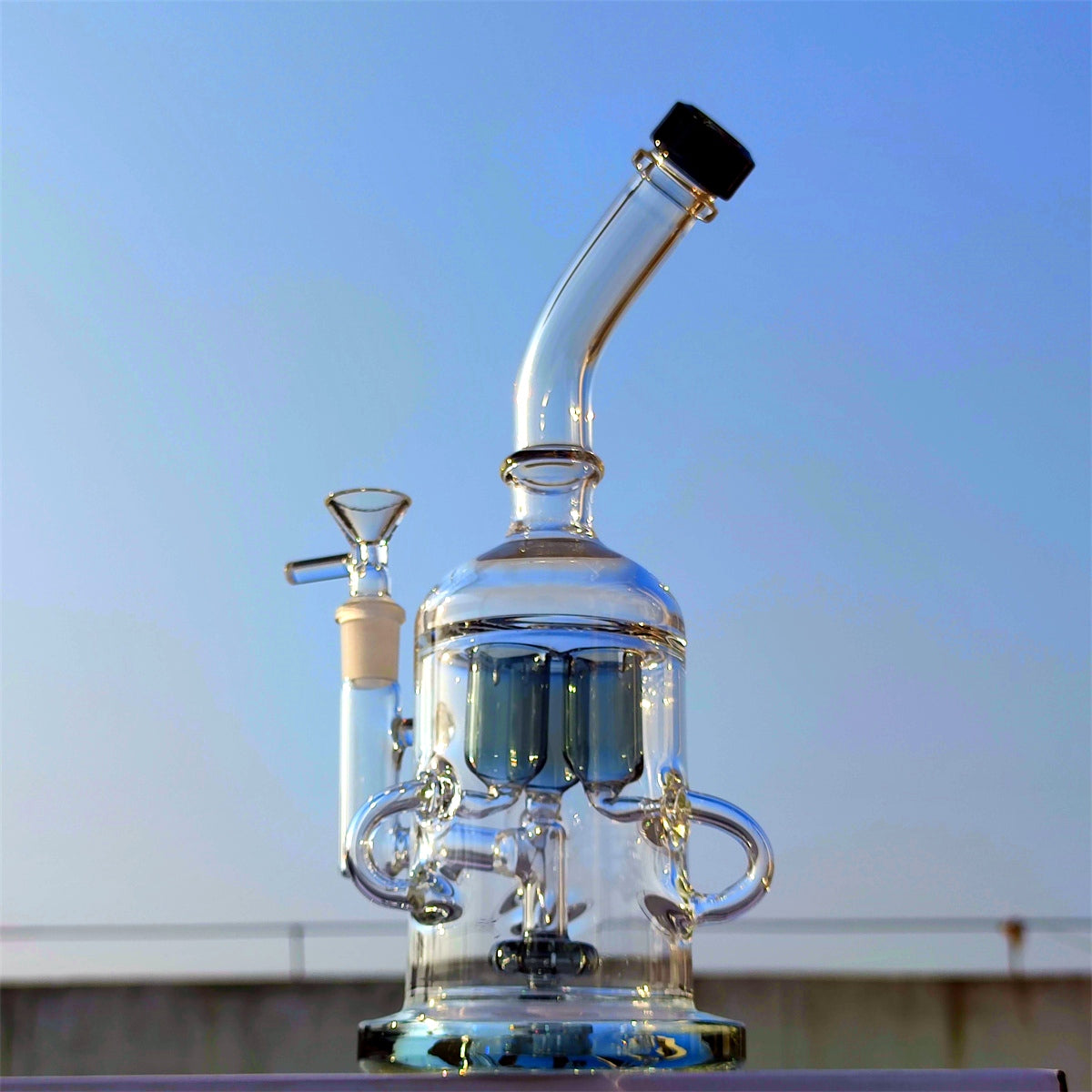 2024 Heady Glass Neo Fab Triple Tubes Filter Random Lip Color 11 Inch Large Scale Glass Bongs Water Pipe Bong Tobacco Smoking 14MM Bowl Dab Rig Recy