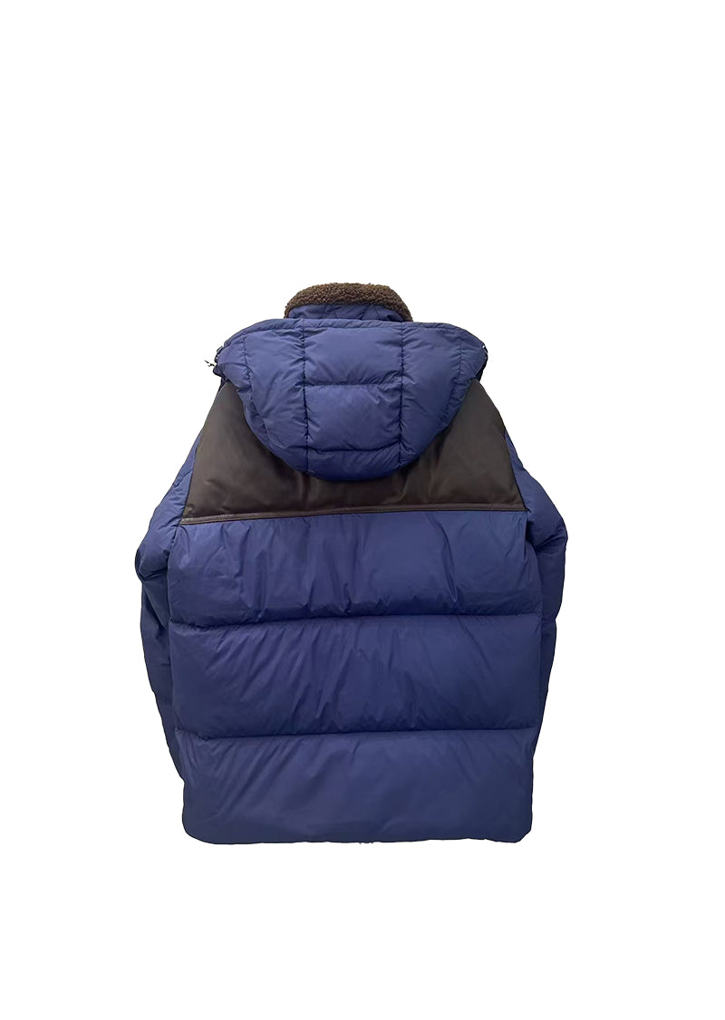 mens hoodie puffer jacket designer mens down jacket parkas sheepskin spliced wool collar salzman luxury new winter man hoodies puffer cropped puffer