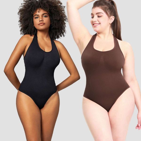 Bodysuit for Women&#039;s Body Shaping, Neck Hanging, Backless Oversized Shapewear, One-piece Clothing F41825