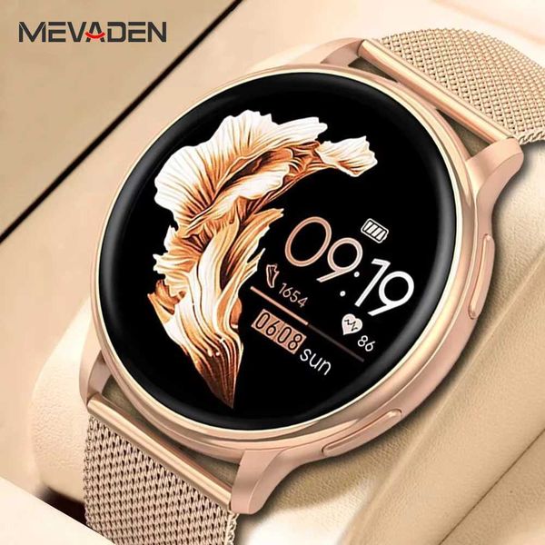 MEVADEN BT Call Smart Watch Womens Customized Dial Watch Mens Sports Fitness Tracker Heart Rate Smart Watch Suitable for Android iOS Y22 T24