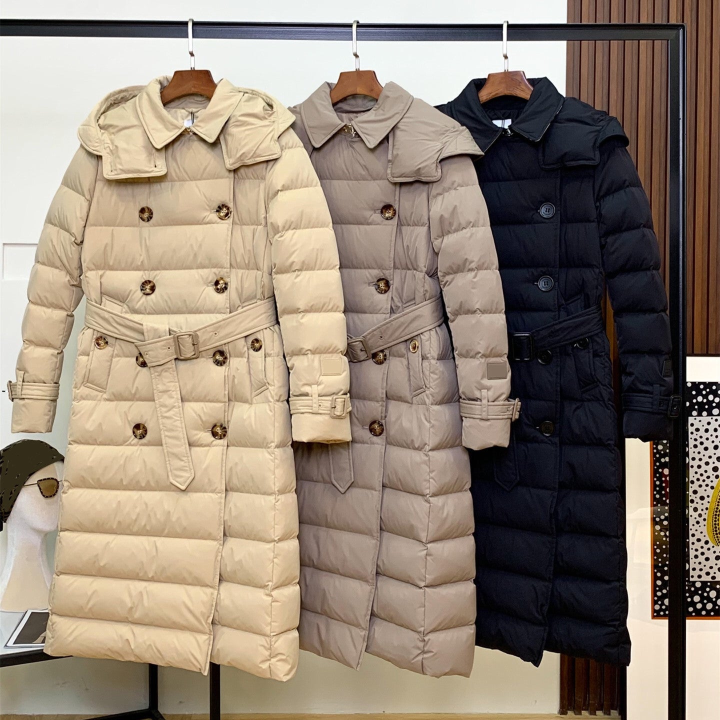 Womens Mid Long Down Coat Lightweight Warm Slim Fit Fashion Luxury Down Jacket Natural White Goose Down Filling Top Quality Puffer Outerwear Elegant
