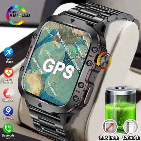 2024 Xia Yi New Durable Military GPS Smart Watch Mens Call Health Monitoring AI Vo Sports Waterproof Smart Watch Y241114