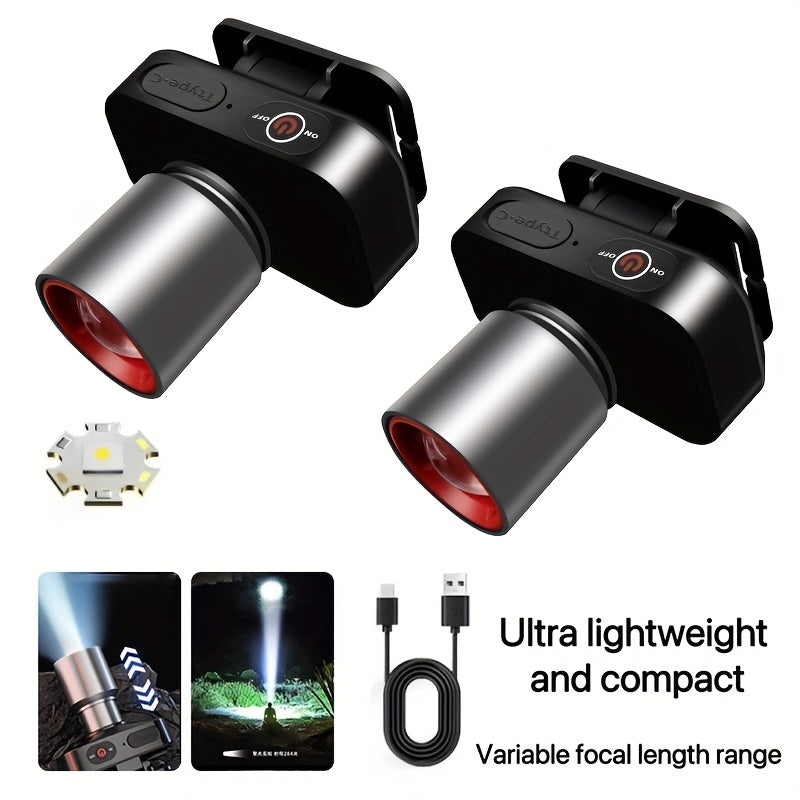 TEMU 2-1 , Usb Rechargeable, 3 Lighting , Perfect For Camping, Fishing, And Emergency Preparedness, Camping Gear And Equipment, Camping Stuff,