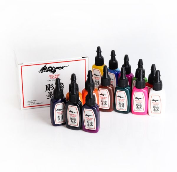 Tattoo Inks New Ink Supplies 15Ml 14 Colors Kuro Sumi Tatoo 1-2 Oz Drop Delivery Health Beauty Tattoos Body Art Dhtn4