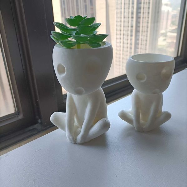 Planters Pots Kawaii Tree Elves Planter Pot Kodama Gardening Pot Small Plant Holder Air Plant HoldeiPlant Pots Flower Pots for Indoor Plants