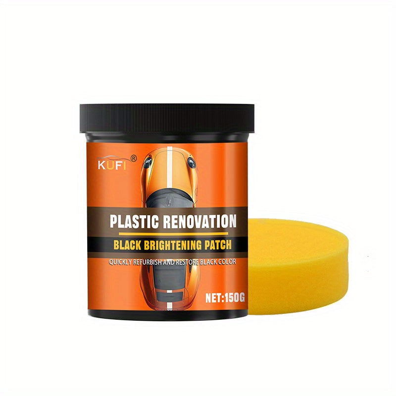 TEMU Black Rubber Restorer And , Tire And Plastic Parts Retreading Wax, Anti-aging Crack Prevention, Scratch Coverage, Long Lasting Shine For Black