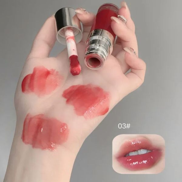 Strawberry Jelly Lip Oil Glossy Tint Glaze Lipstick Moisturize Liquid Fruit Jam Lip Beauty Treatment Transparent Hydrating Balm