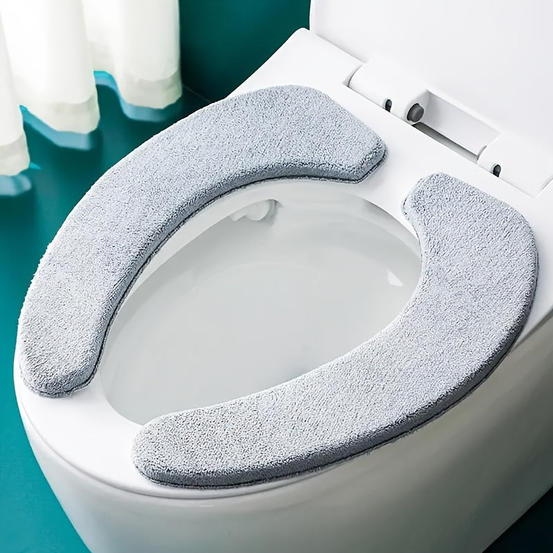 TEMU Soft Set Of Washable Toilet Seat Cushions, Thickened And Comfortable Warm Seat Cover, , Suitable For Most Toilets, Bathroom Accessories