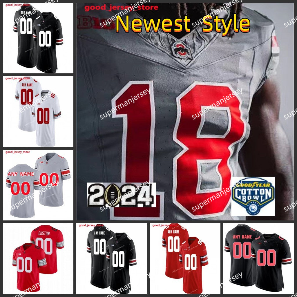 2024 Ohio State Buckeyes FootBall Jersey Brandon Inniss Lincoln Kienholz Tristan Gebbia Carnell Tate Marvin Harrison Jr. Chip Trayanum Ohio State je